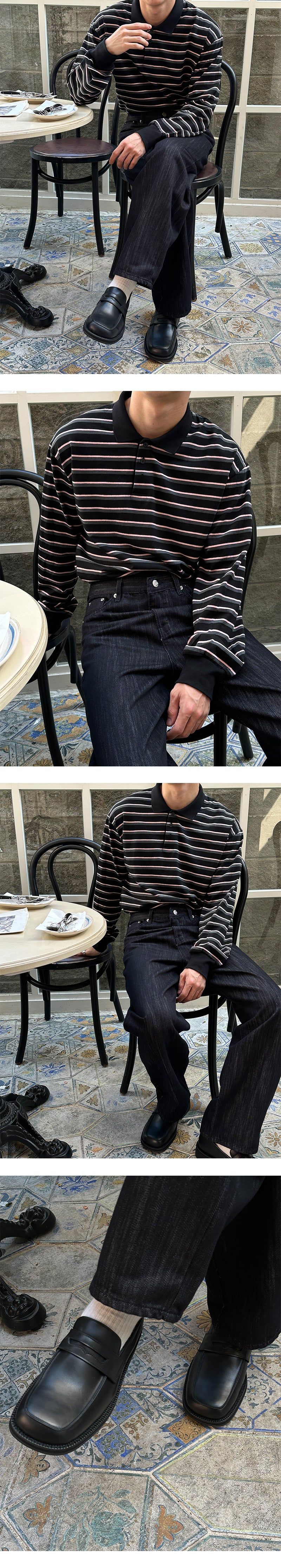 [F/W] Wit stripe kara t-shirts (2color)
