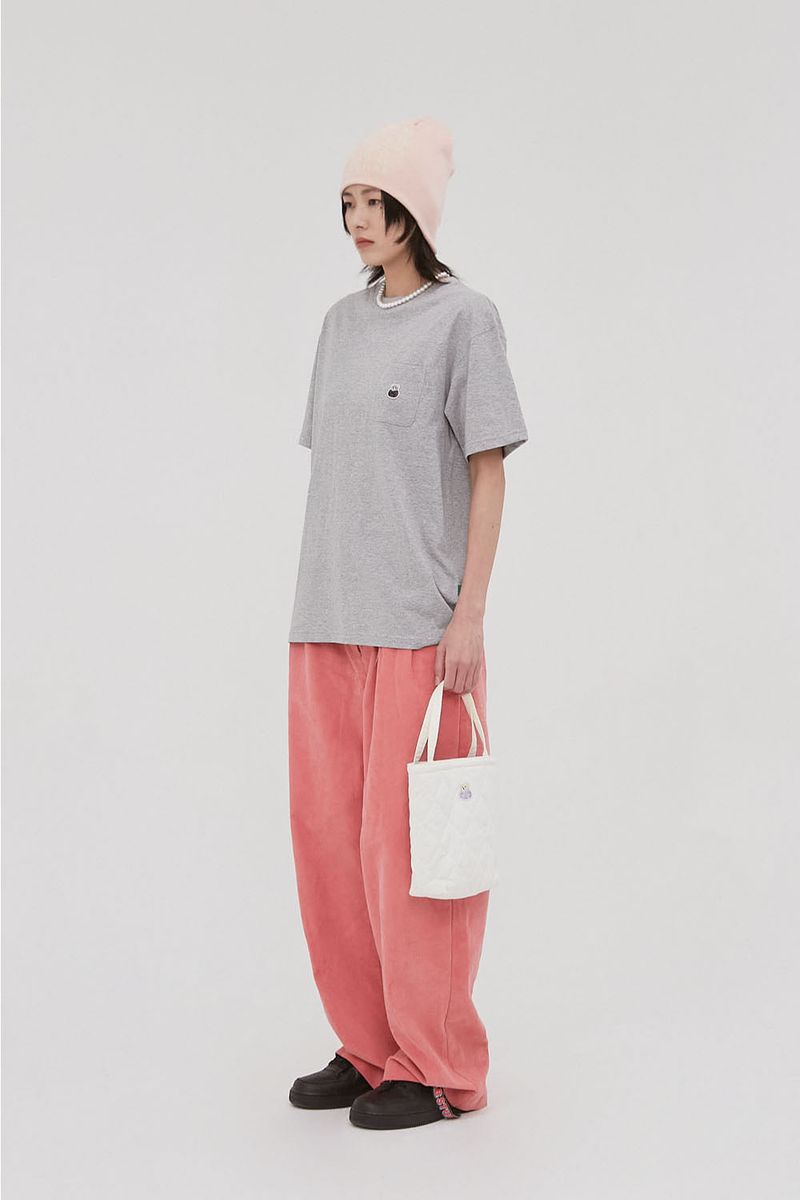 Bear Patch Pocket Tee_Grey