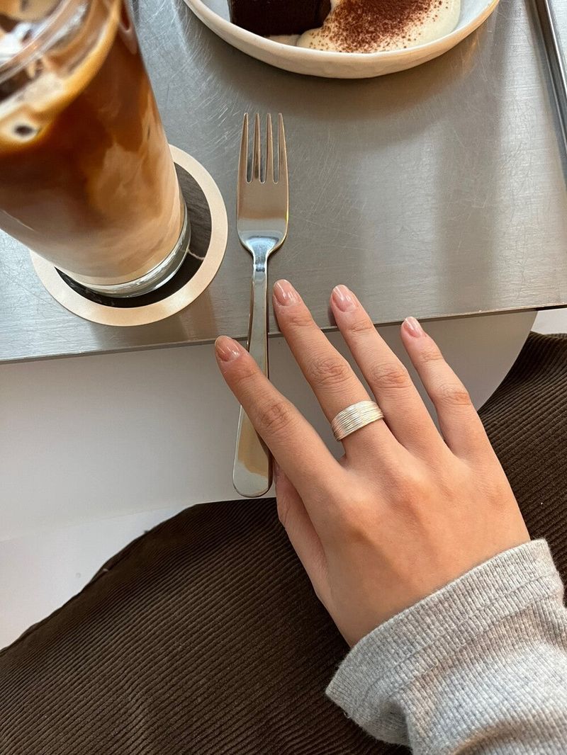 (silver925) Stripe open ring