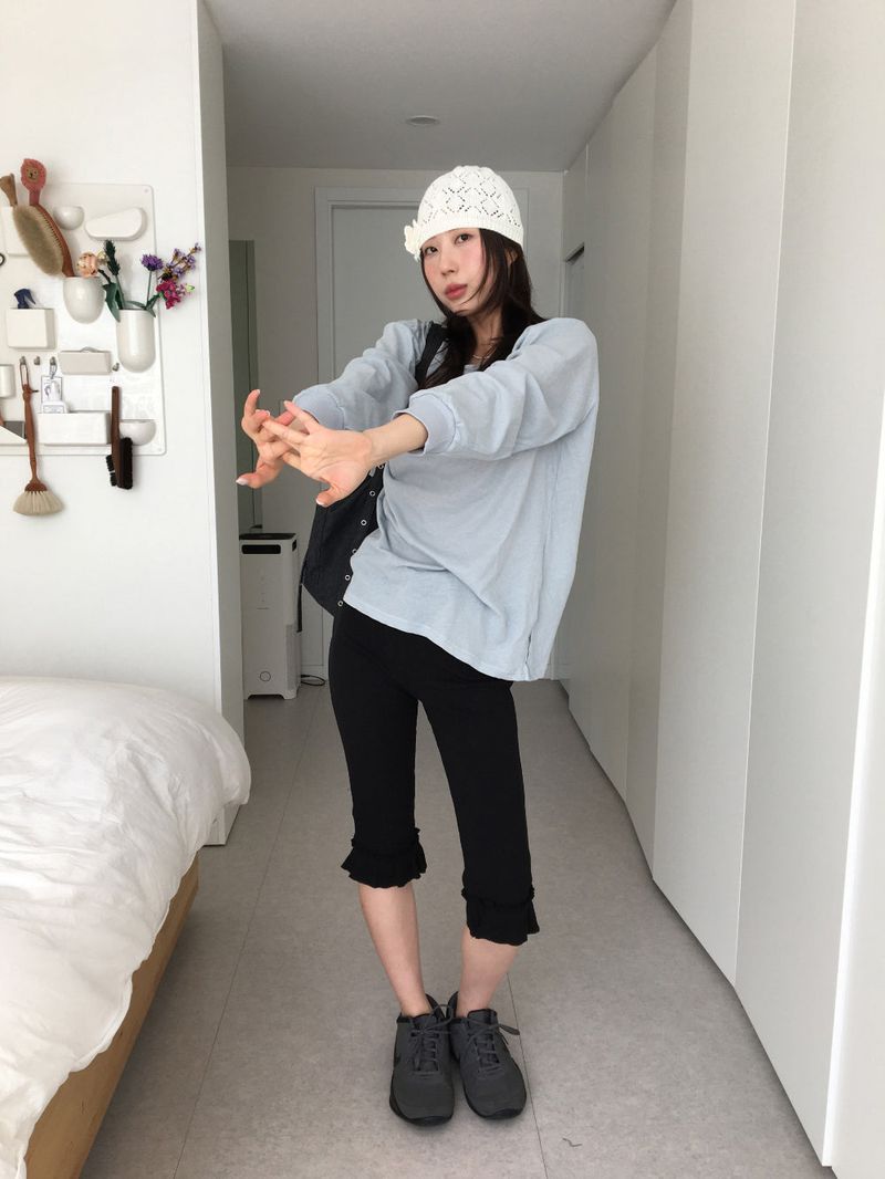 Segno frill capri pants (2color)