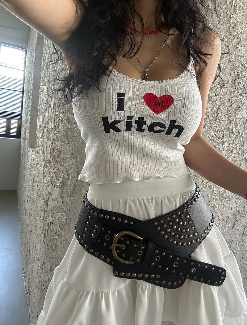 I love lace kitsch sleeveless