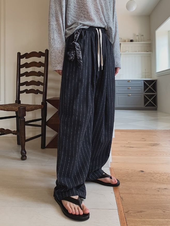 2PLAN(ツープラン)の「Summer Linen Stripe Banding Pants(パンツ)」