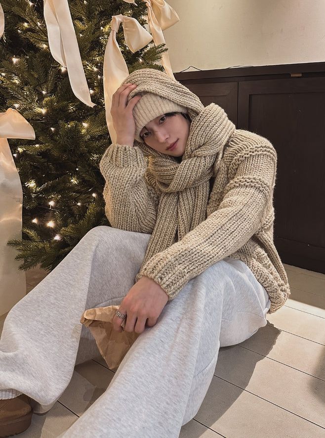 Dion sheepskin wide jogger pants