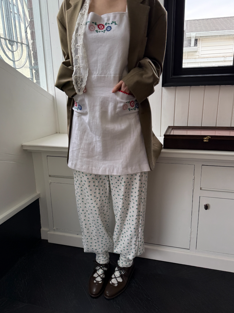 ♡MADE♡ floral leg warmer pants