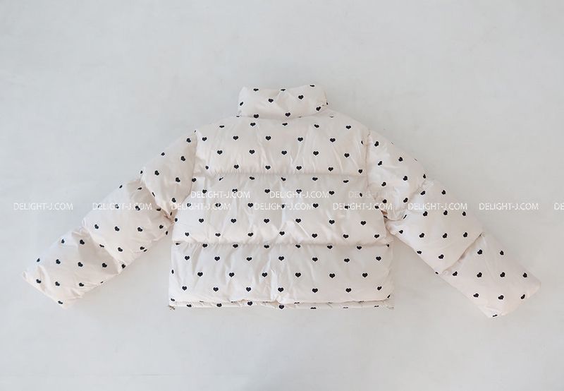Heart crop short padded coat