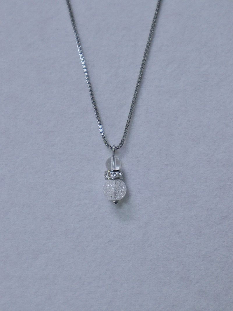 crack crystal drop necklace
