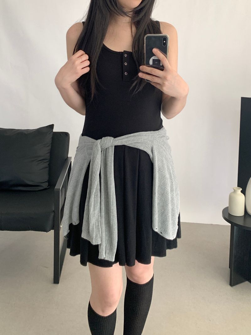Pedro pleated sleeveless dress