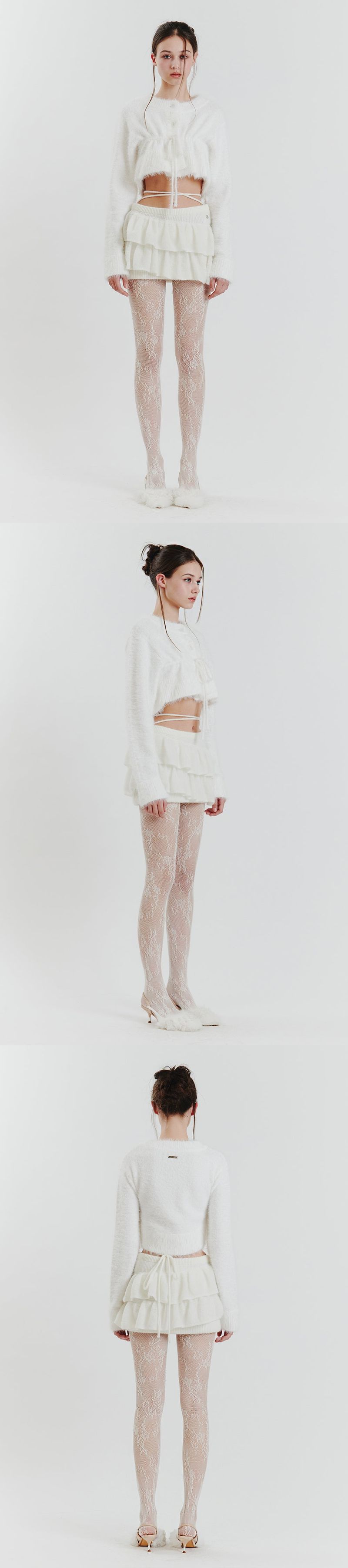 ANGELA KNIT SKIRT white
