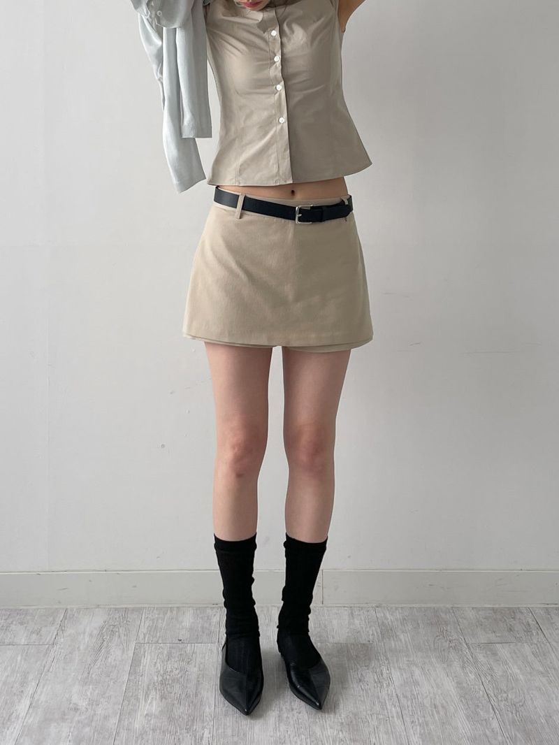 INCHANT ME(インチャントミー)の「Basic Cotton Layered Skirt Pants(Pants)」