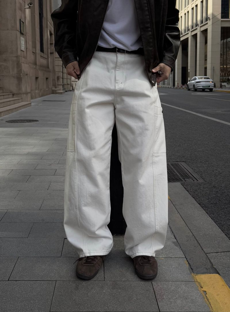 HIMUL STITCH CURVED PANTS