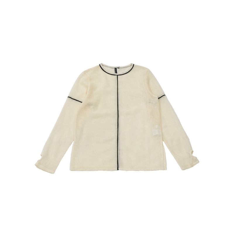 line mesh pullover