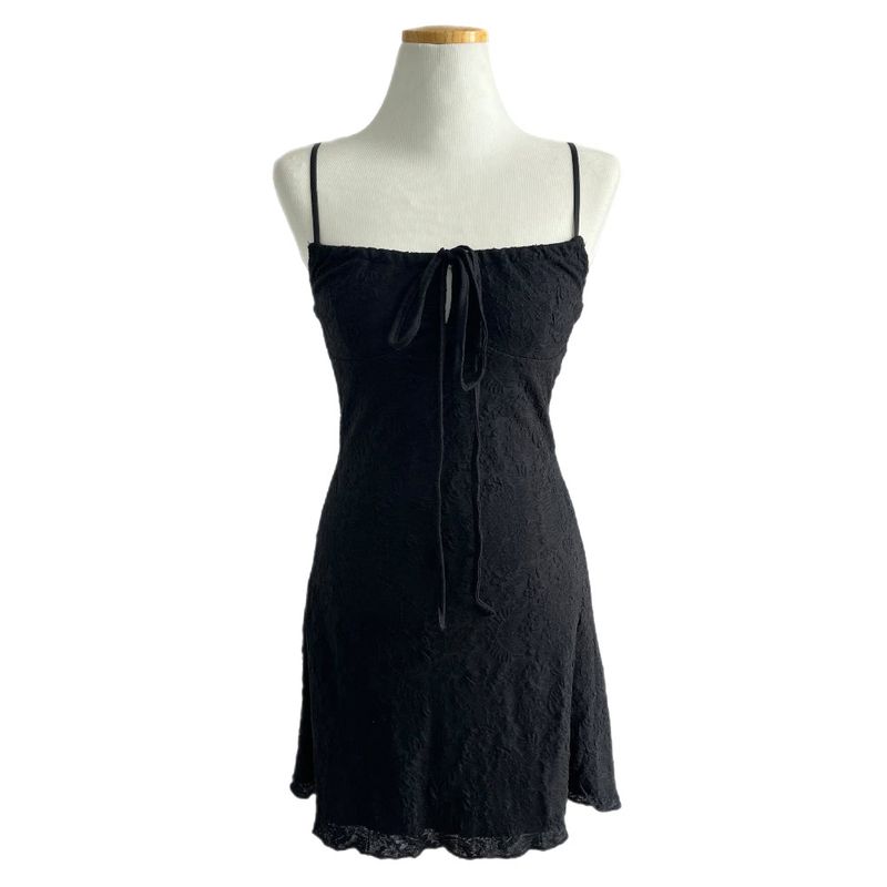 Lumi square Lace String Mini Dress