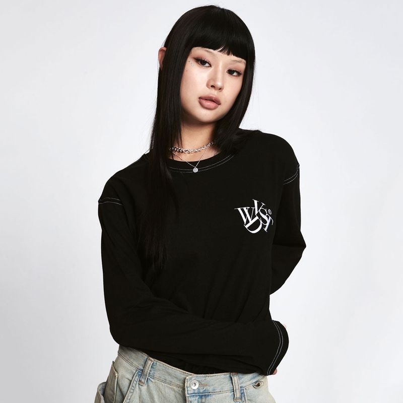 wonder visitor（ワンダービジター）の「Logo Long Sleeve T-shirt [2 Color]（Tops）」