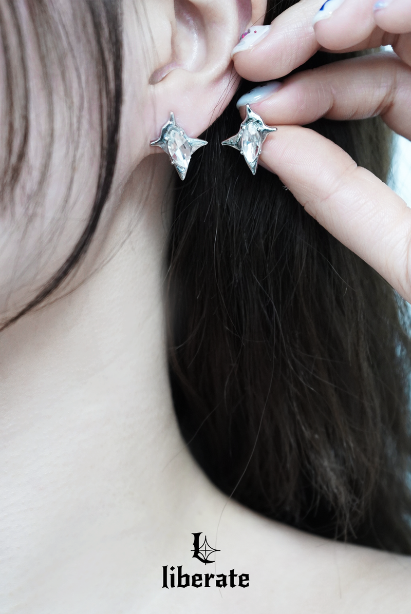 Crushed Square Cubic Earring