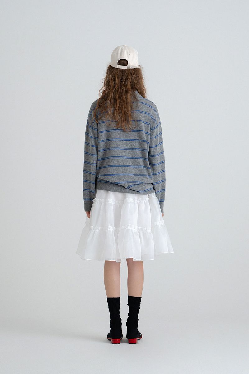 Cozit stripe knit_gray