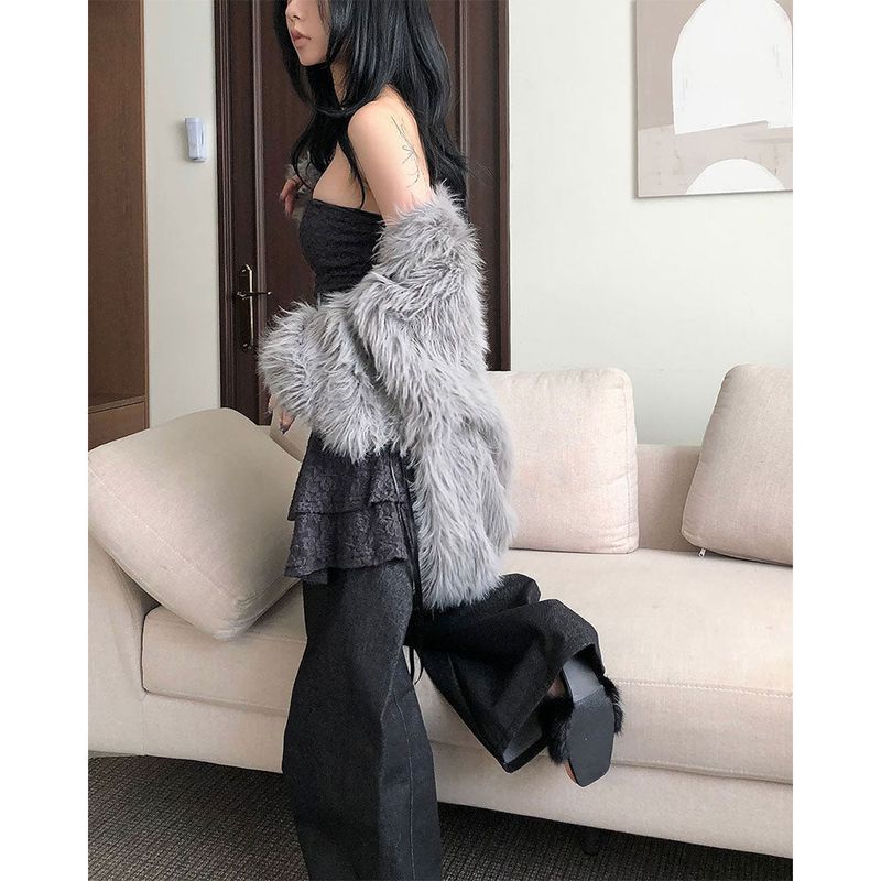 Fur Brush Cardigan