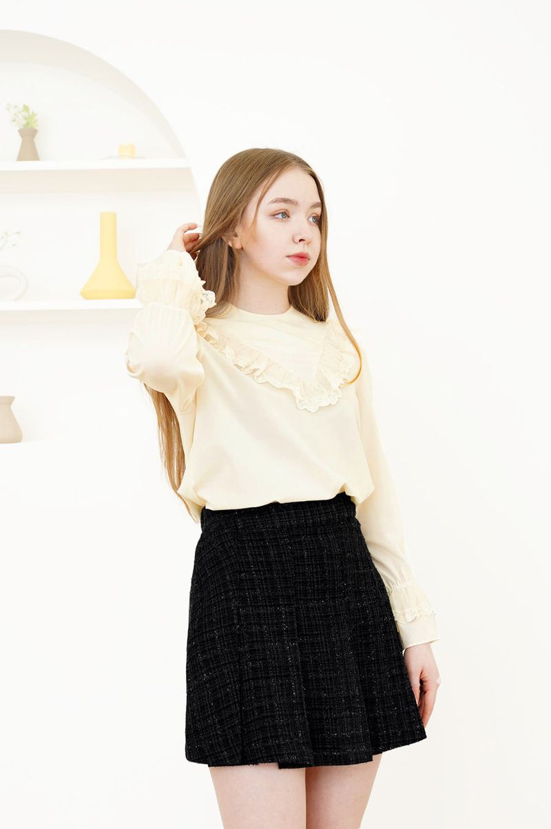 cattline(カトリーヌ)の「lace chiffon blouse(Tops)」