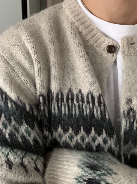 Belerice Blizz Nordic Cropped Semi-Overfit Cardigan