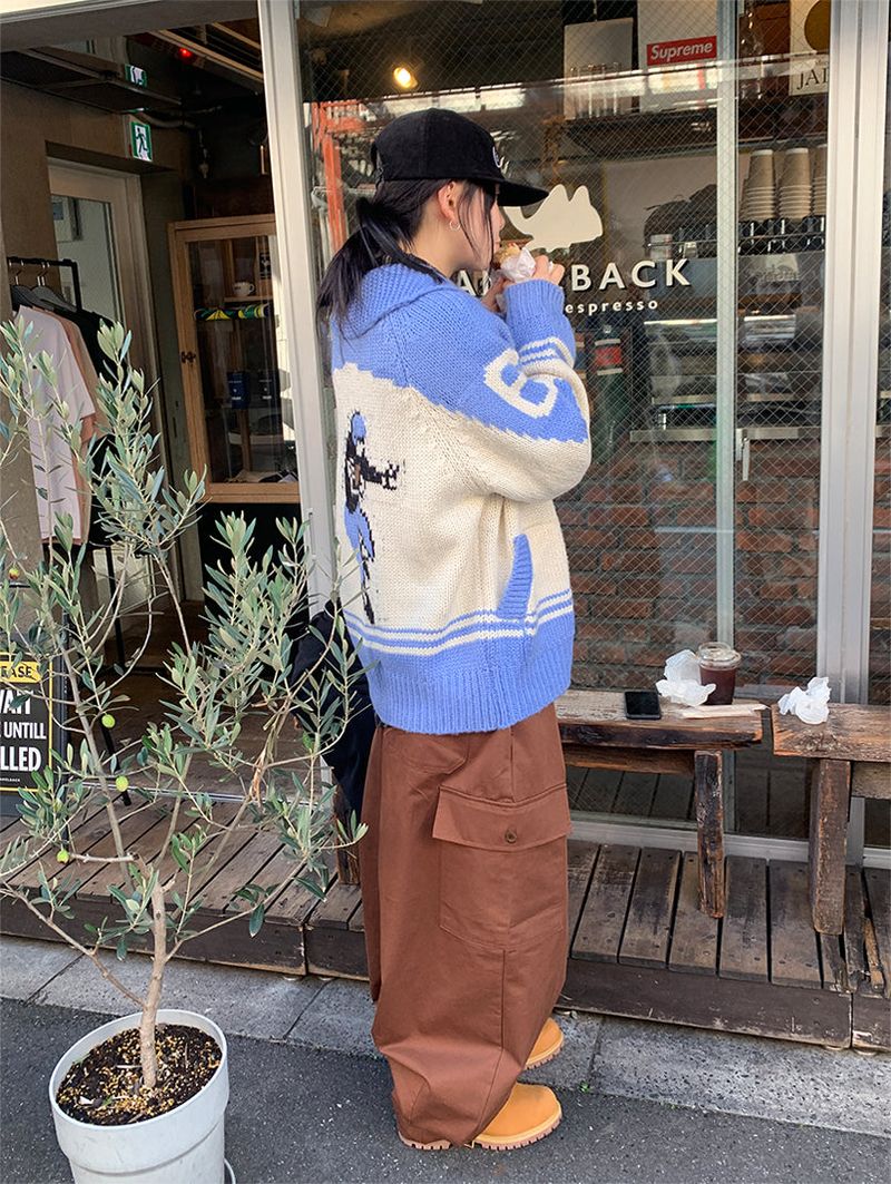SCOTTISH COWICHAN KNIT ZIP-UP (3C)