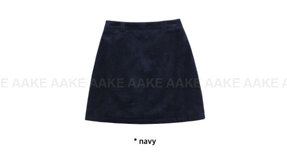 (Lining Fleece) SUEDE MIDI SKIRT
