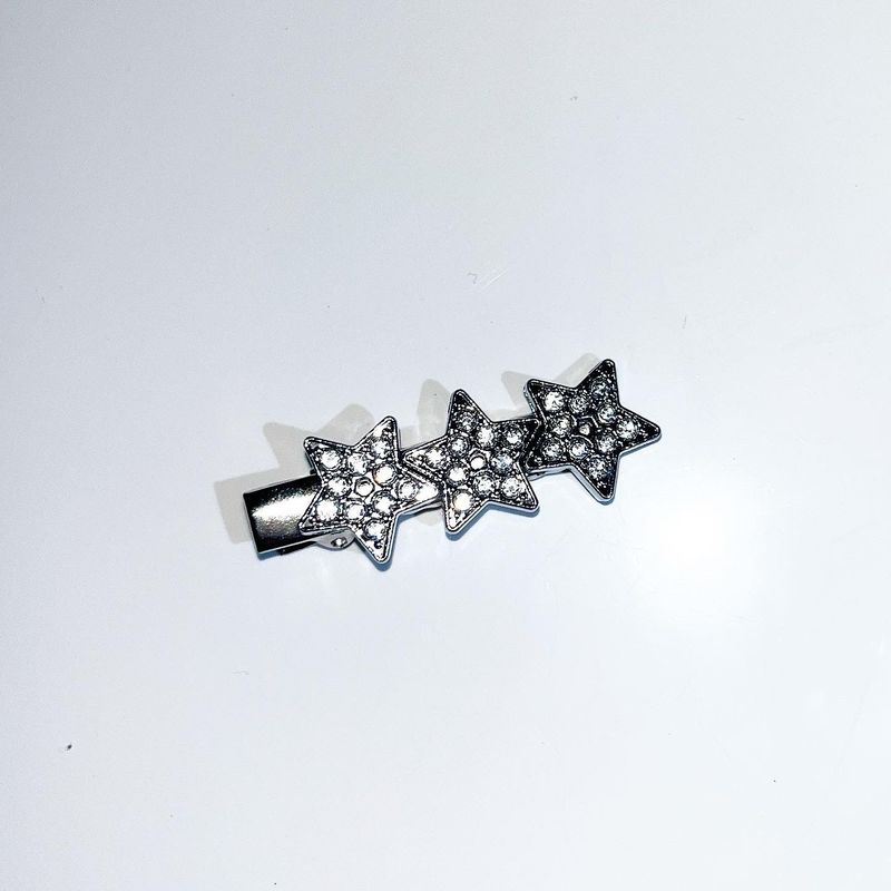 Crystal three stars hairpin
