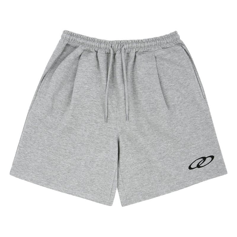 Double Loop Logo One Tuck Bermuda Pants Gray