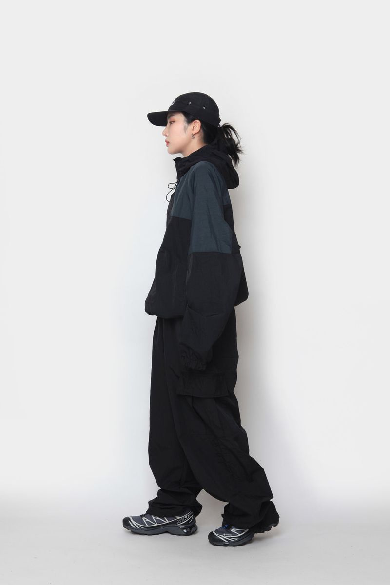 mountain colored nylon jacket