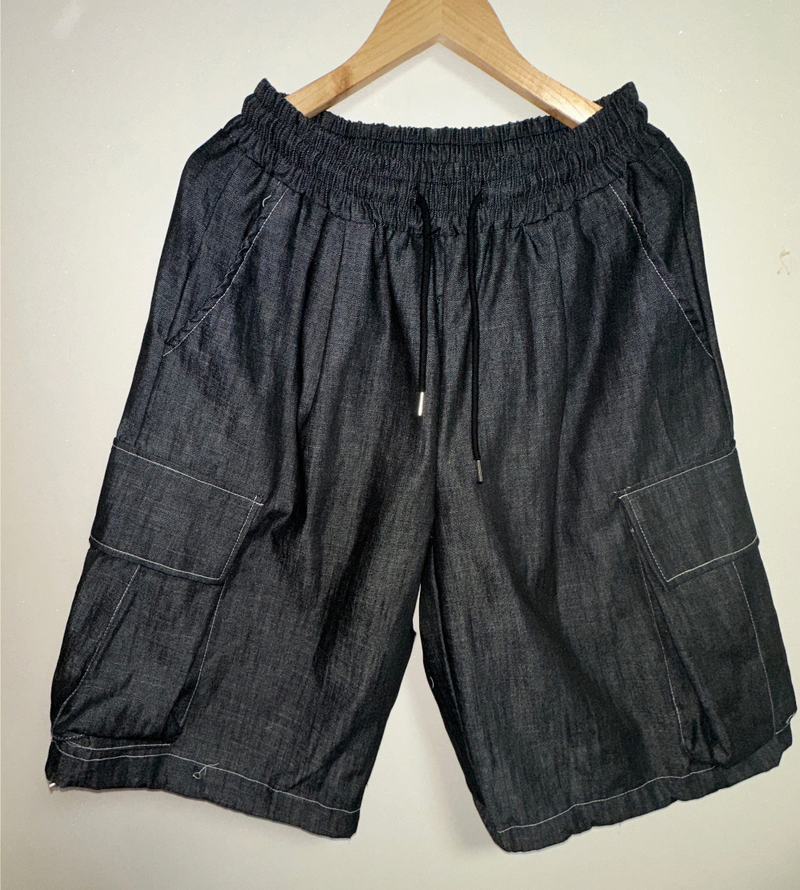 BLUE BERMUDA DENIM CARGO PANTS💙🖤 - 2 COLORS