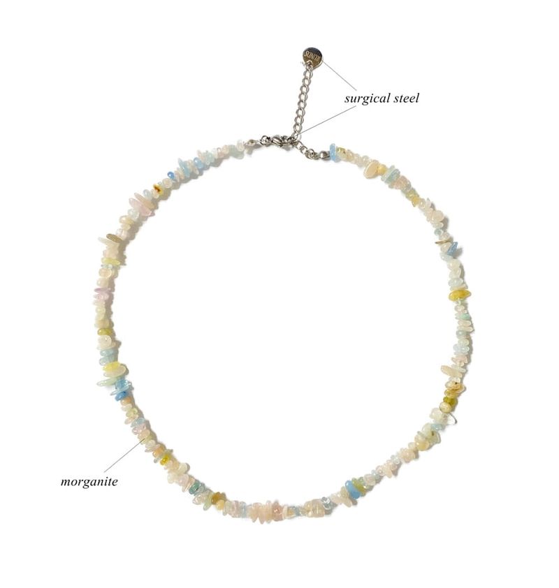 mini gemstone necklace (2color)
