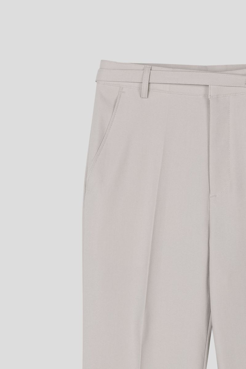 MG649 Belt Flared Fit Slacks (3 colors)