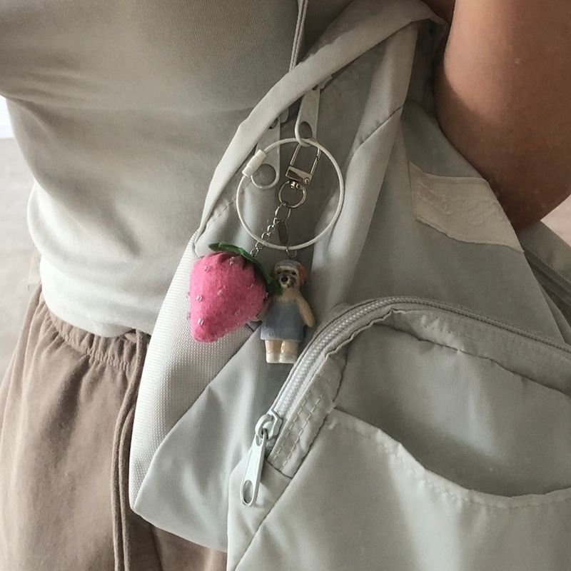 [soft keyring] shining berry (pink)