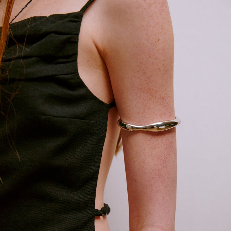 Bubble Arm Bangle (Silver)