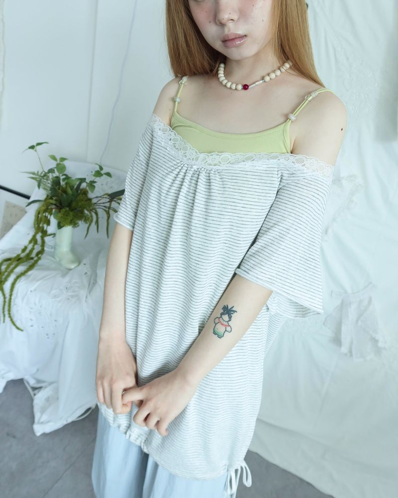 BUBBLE BEADS STRAP CAMI
