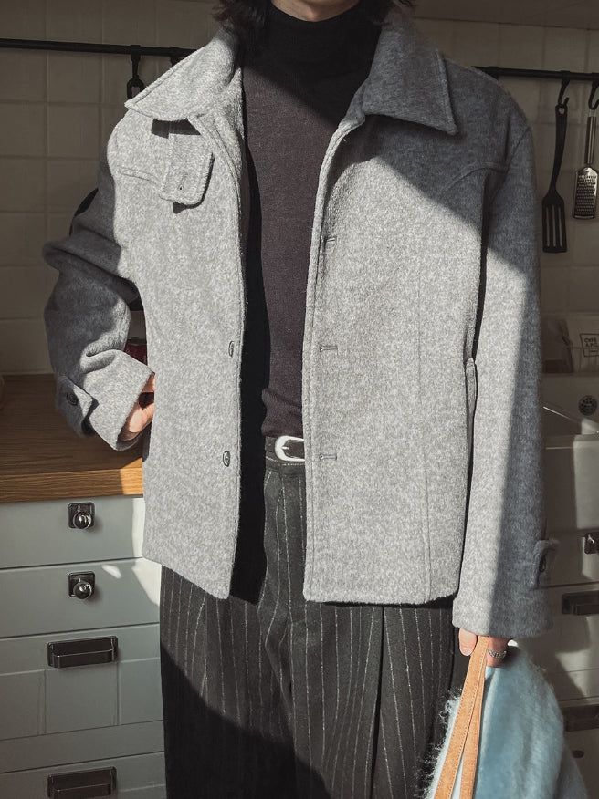 Lumi Mohair Wool Short Coat
