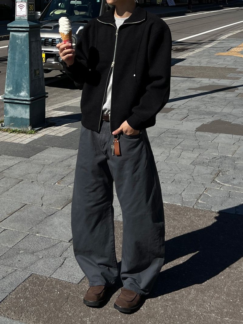 Neutral Triple-Stitch Cotton Pants (2 Colors)