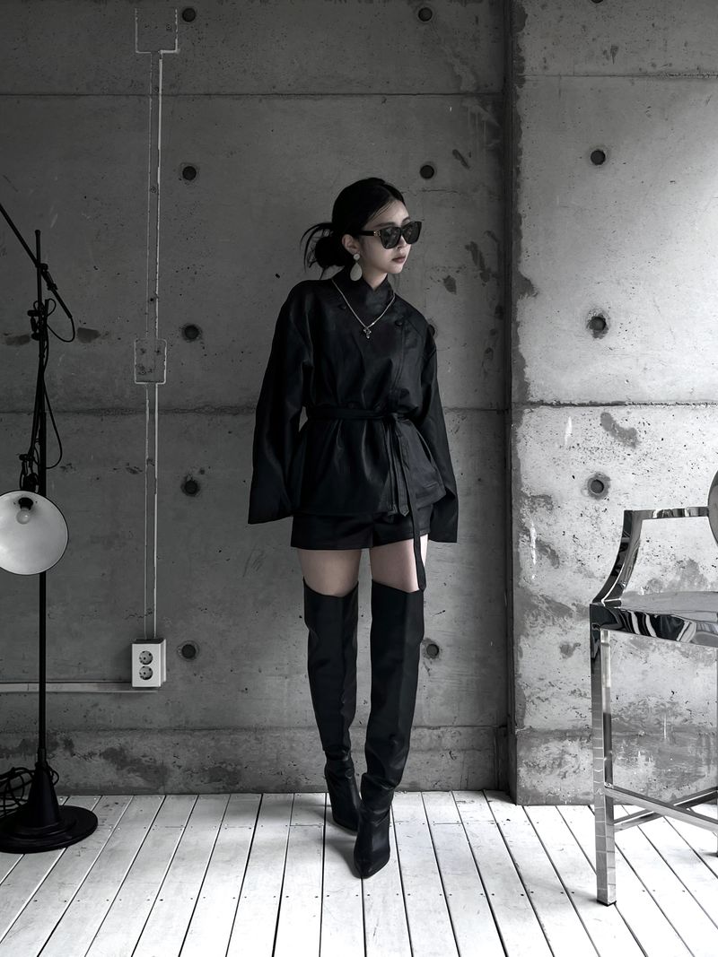 URBAN UNIQUE（アーバンユニーク）の「ハーフレザーストラップジャケット（ジャケット/アウター）」