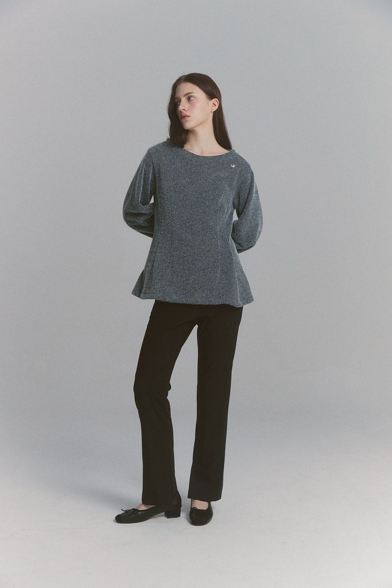 Angora Flare Sweatshirt Charcoal