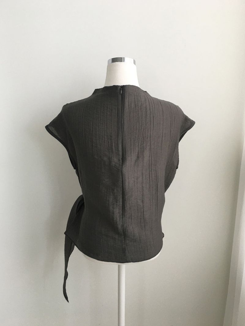 Moss wrap blouse