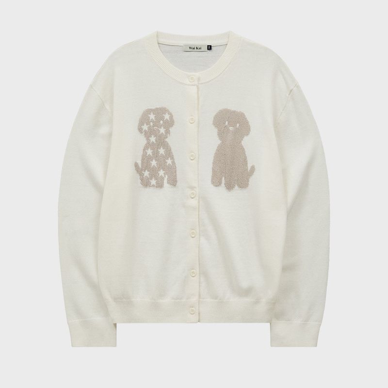 Puppy Boucle Cardigan