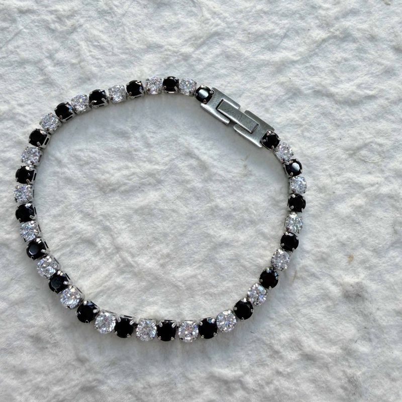 Obsidian Silver Light Bracelet