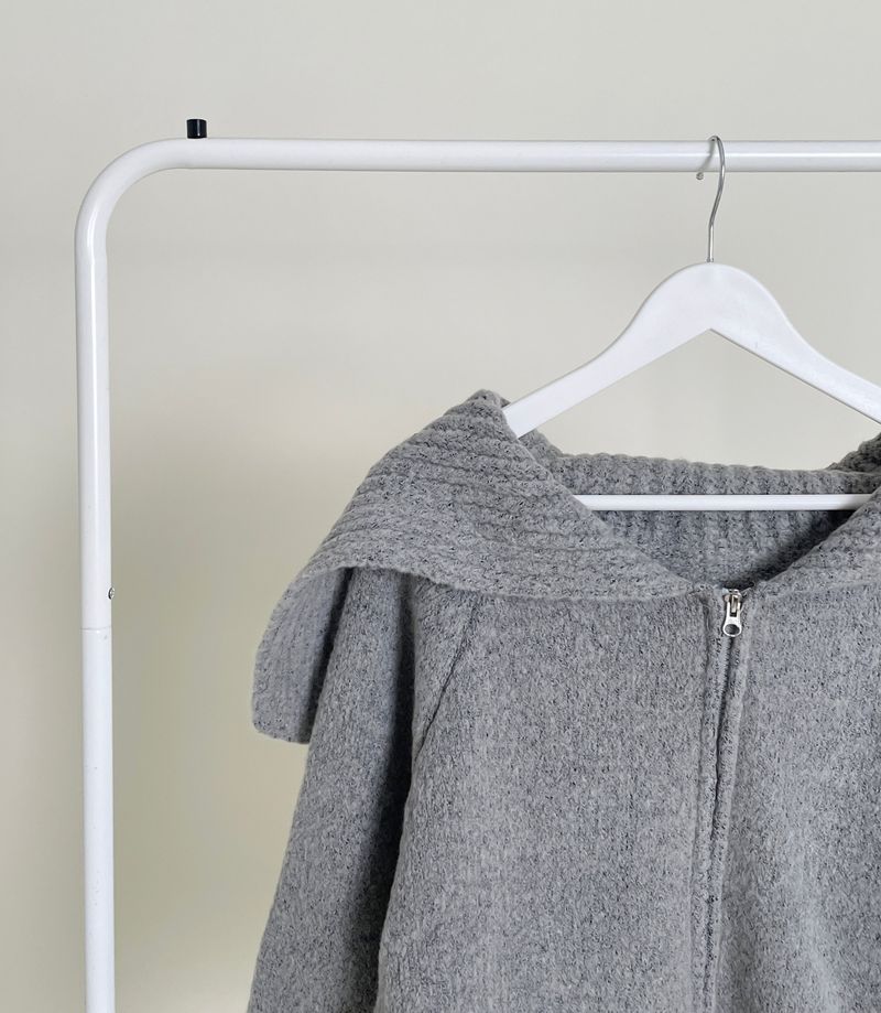 Square Sailor Collar Two-Way Knit Cardigan