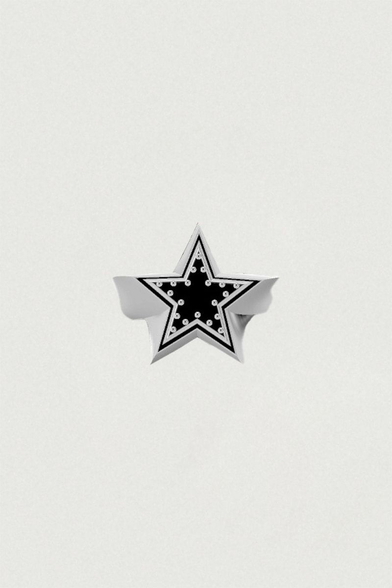 [925SILVER] ICING COOKIE STAR STUD RING