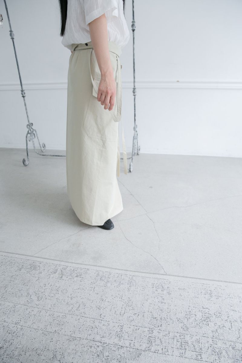 cotton suspender wrap skirt(3colors)