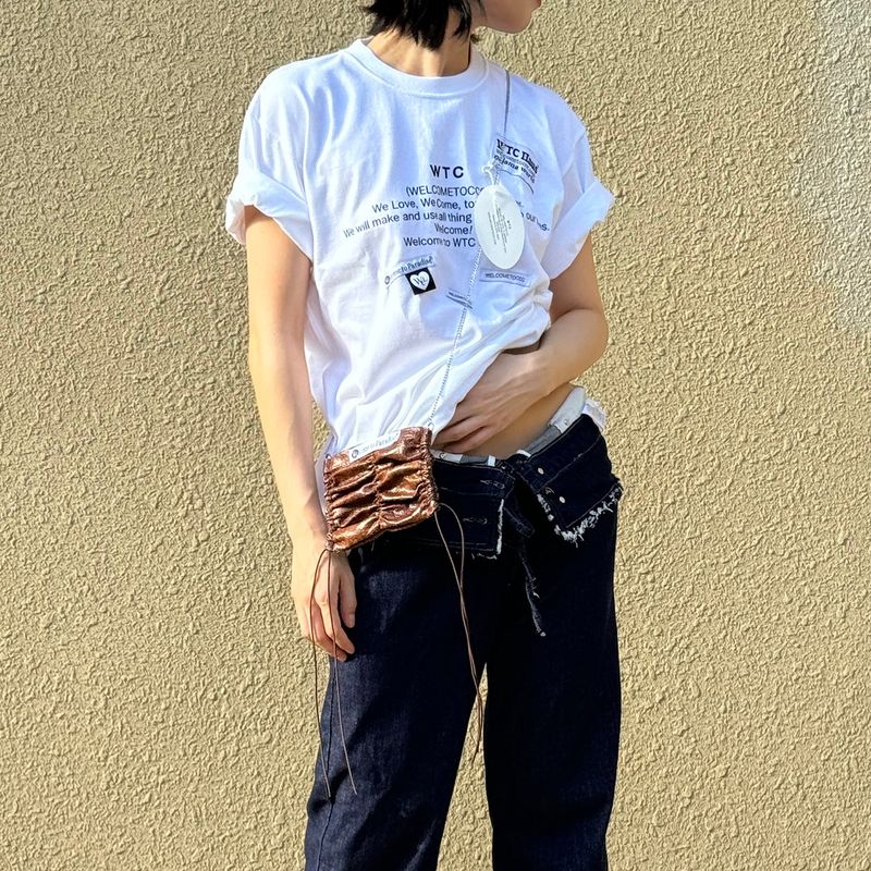 mimi bag (Crack) + silver chain 