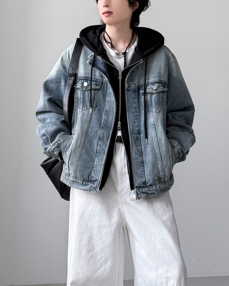 Mark Non Collar Denim Jacket