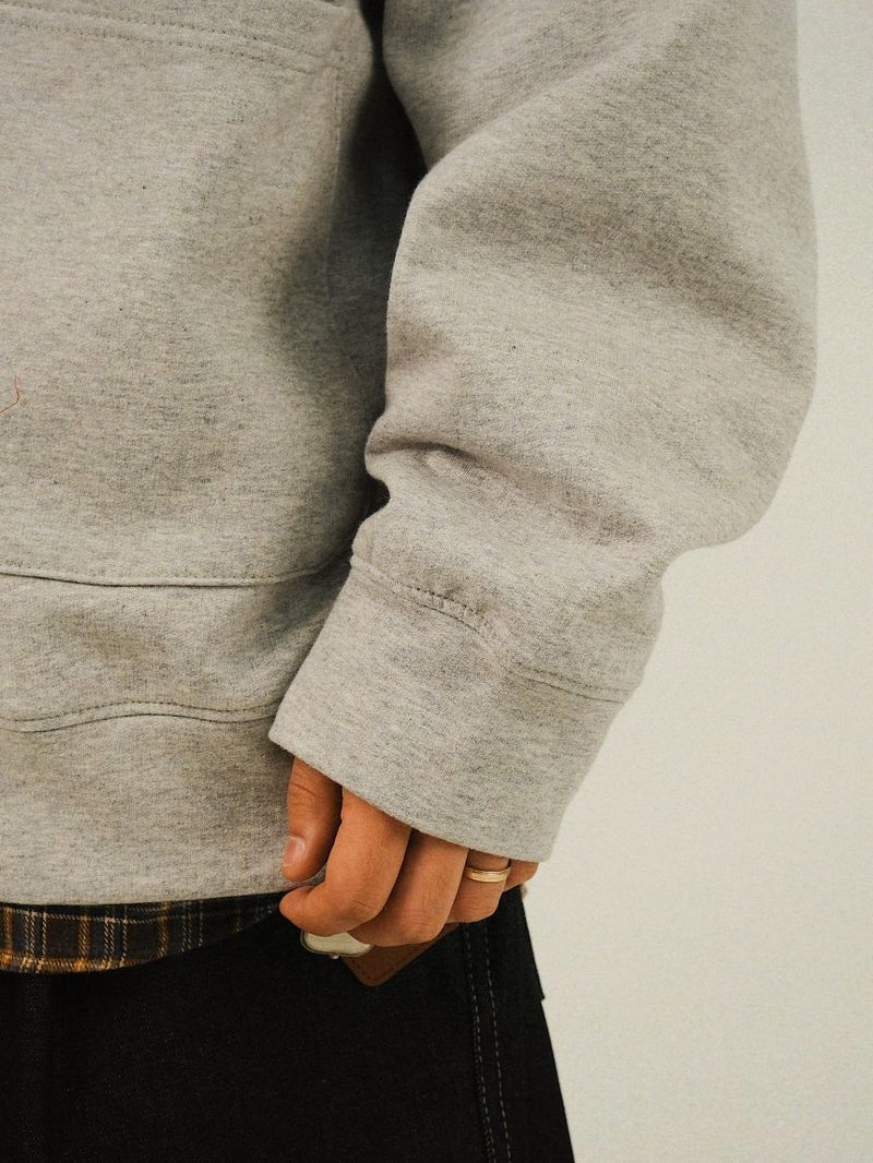 LA Clover Round Zip-up Cotton Cardigan
