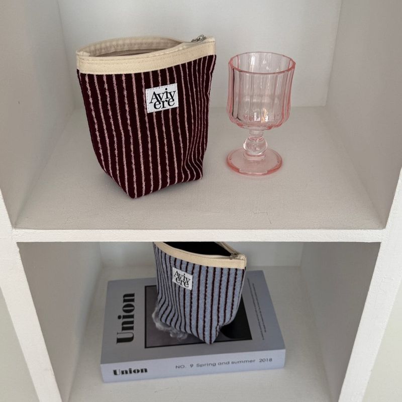 classic pouch_terry winepink