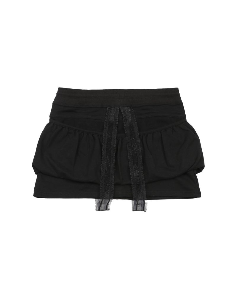 SWEAT BALLOON SKIRT BLACK