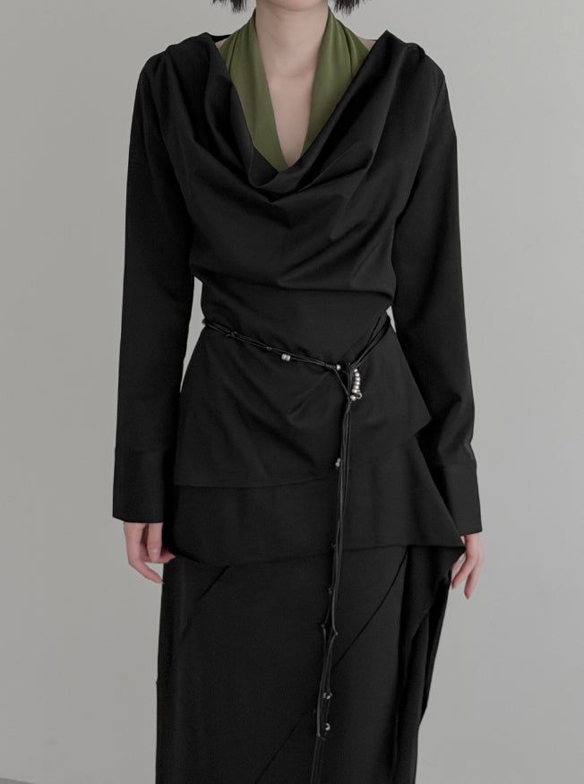 Ab Cowl Neck Blouse