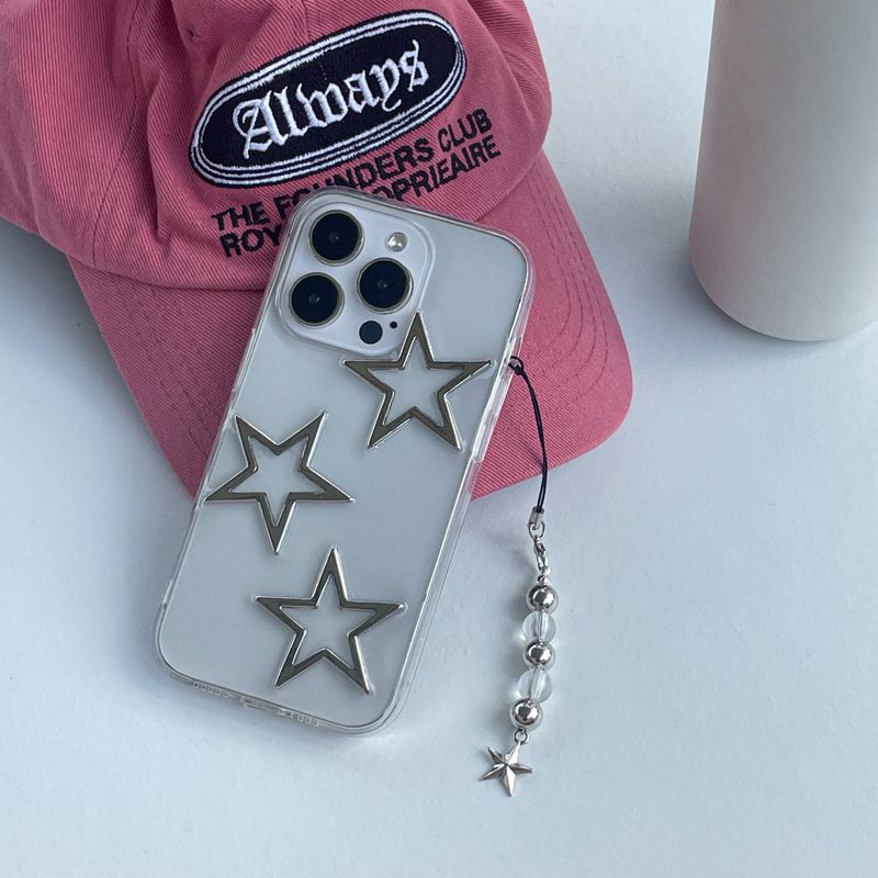 [made] Big Silver Star Resin Phone Case